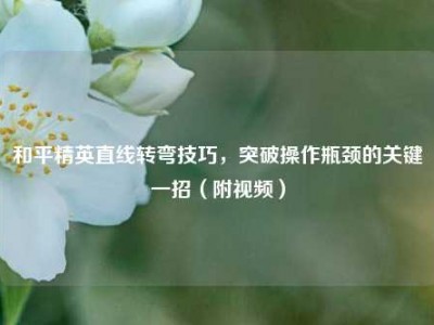 和平精英直线转弯技巧，突破操作瓶颈的关键一招（附视频）