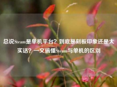 总说Steam是单机平台？到底是刻板印象还是大实话？一文搞懂Steam与单机的区别
