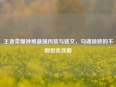王者荣耀钟馗最强肉装与铭文，勾魂锁敌的不倒坦克攻略