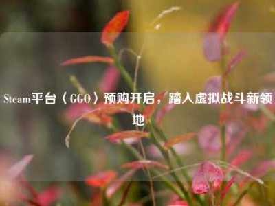 Steam平台〈GGO〉预购开启，踏入虚拟战斗新领地