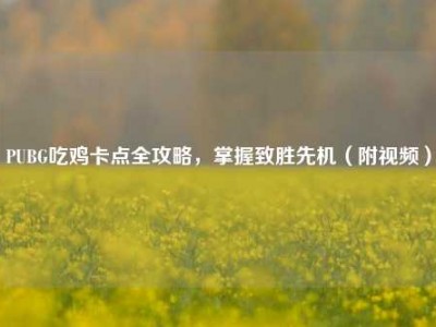 PUBG吃鸡卡点全攻略，掌握致胜先机（附视频）