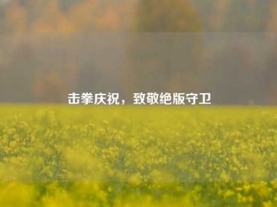 击拳庆祝，致敬绝版守卫