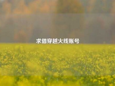 求借穿越火线账号