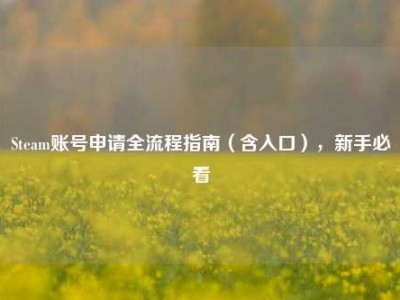 Steam账号申请全流程指南（含入口），新手必看