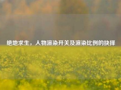 绝地求生，人物渲染开关及渲染比例的抉择