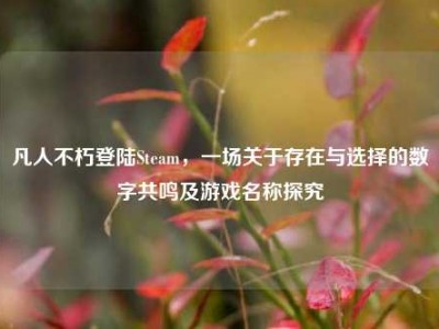 凡人不朽登陆Steam，一场关于存在与选择的数字共鸣及游戏名称探究