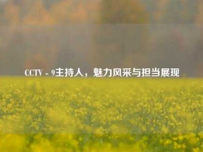 CCTV - 9主持人，魅力风采与担当展现