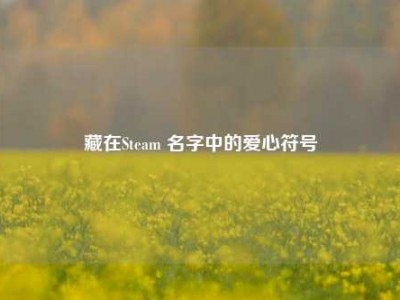 藏在Steam 名字中的爱心符号