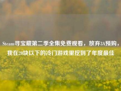Steam寻宝藏第二季全集免费观看，放弃3A预购，我在20块以下的冷门游戏里挖到了年度最佳