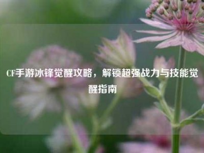 CF手游冰锋觉醒攻略，解锁超强战力与技能觉醒指南