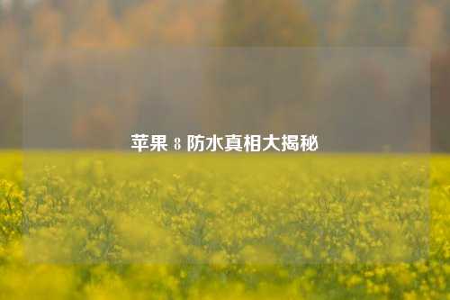 苹果 8 防水真相大揭秘