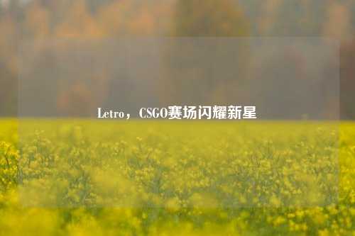 Letro，CSGO赛场闪耀新星