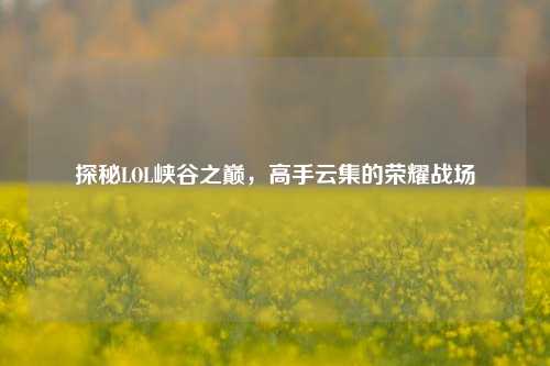 探秘LOL峡谷之巅，高手云集的荣耀战场