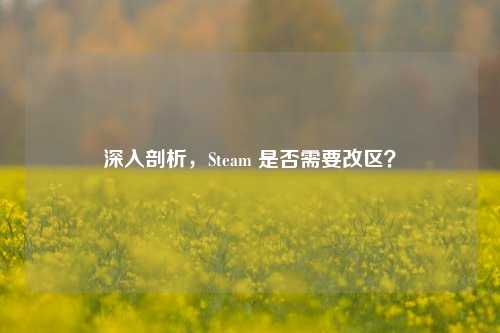 深入剖析，Steam 是否需要改区？