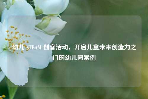 幼儿 STEAM 创客活动，开启儿童未来创造力之门的幼儿园案例