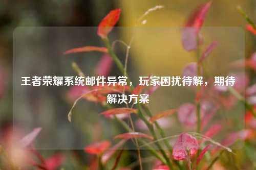 王者荣耀系统邮件异常,玩家困扰待解,期待解决方案