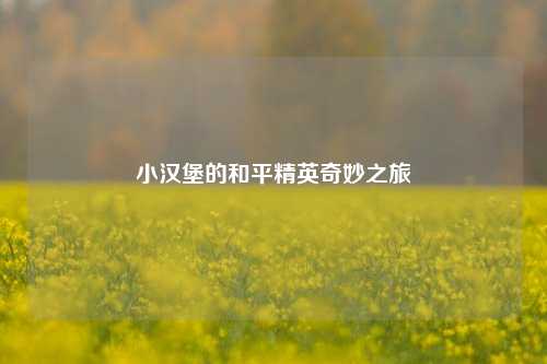 小汉堡的和平精英奇妙之旅