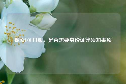 探索LOL日服,是否需要身份证等须知事项