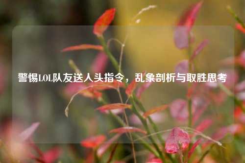 警惕LOL队友送人头指令,乱象剖析与取胜思考