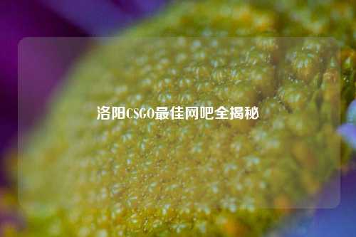 洛阳CSGO最佳网吧全揭秘