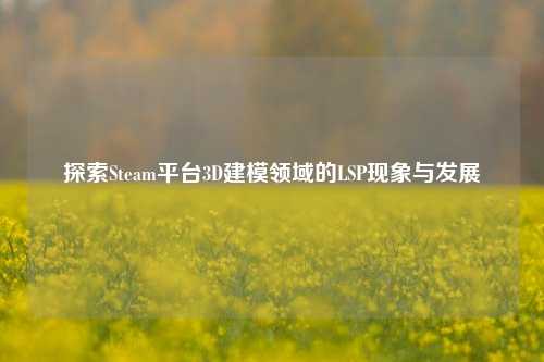 探索Steam平台3D建模领域的LSP现象与发展