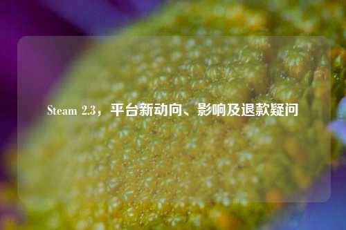 Steam 2.3,平台新动向、影响及退款疑问