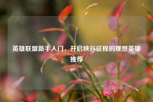 英雄联盟新手入门，开启峡谷征程的理想英雄推荐