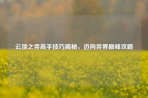 云顶之弈高手技巧揭秘,迈向弈界巅峰攻略