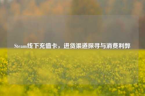 Steam线下充值卡，进货渠道探寻与消费利弊
