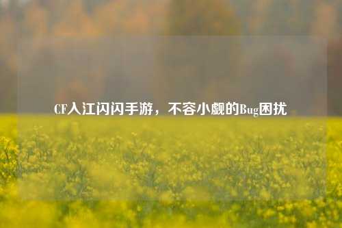 CF入江闪闪手游,不容小觑的Bug困扰