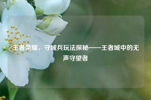 王者荣耀，守城兵玩法探秘——王者城中的无声守望者