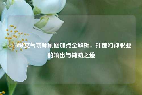 100级女气功师刷图加点全解析，打造幻神职业的输出与辅助之道