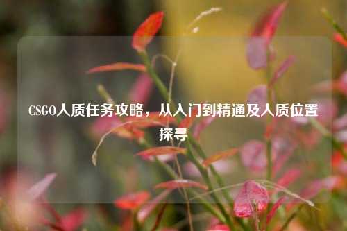 CSGO人质任务攻略,从入门到精通及人质位置探寻