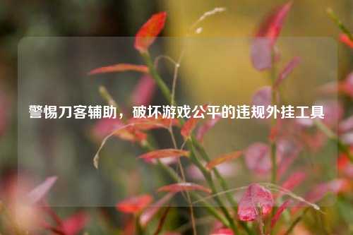 警惕刀客辅助,破坏游戏公平的违规外挂工具
