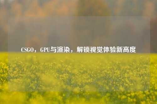 CSGO,GPU与渲染,解锁视觉体验新高度