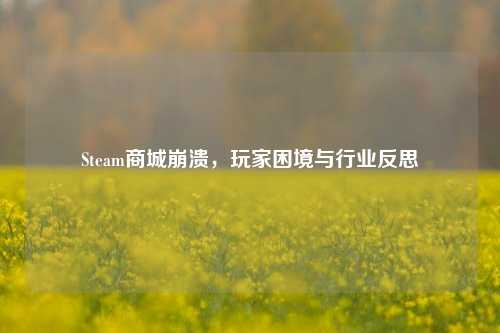 Steam商城崩溃,玩家困境与行业反思