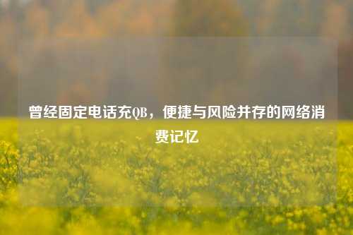 曾经固定电话充QB,便捷与风险并存的网络消费记忆