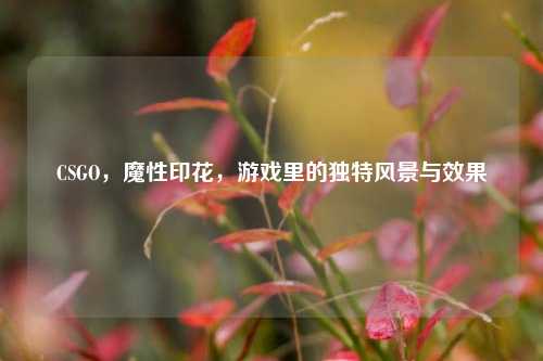 CSGO,魔性印花,游戏里的独特风景与效果