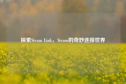 探索Steam Link，Steam的奇妙连接世界