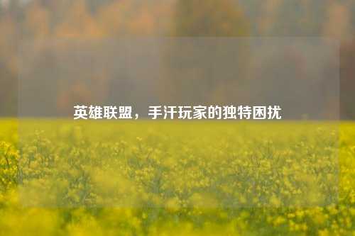 英雄联盟,手汗玩家的独特困扰