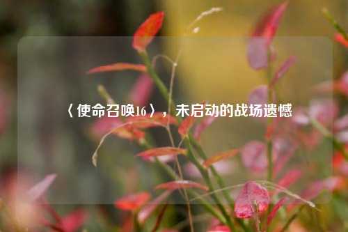 〈使命召唤16〉，未启动的战场遗憾