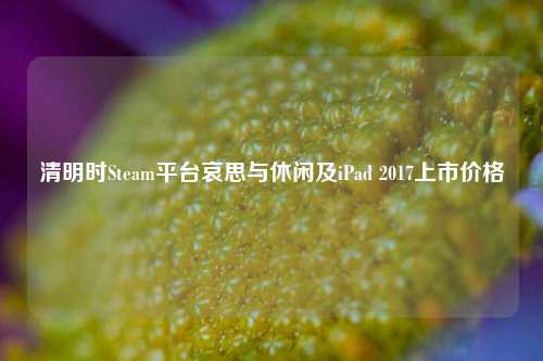 清明时Steam平台哀思与休闲及iPad 2017上市价格