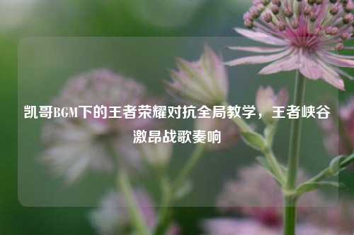 凯哥BGM下的王者荣耀对抗全局教学,王者峡谷激昂战歌奏响