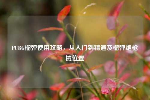 PUBG榴弹使用攻略，从入门到精通及榴弹炮枪械位置
