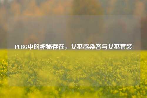 PUBG中的神秘存在，女巫感染者与女巫套装
