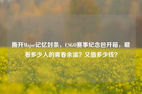 撕开Major记忆封条,CSGO赛事纪念包开箱,藏着多少人的青春余温?又值多少钱?