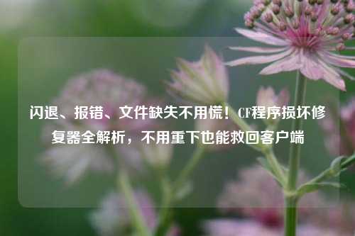 闪退、报错、文件缺失不用慌!CF程序损坏修复器全解析,不用重下也能救回客户端