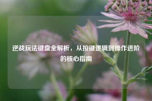 逆战玩法键盘全解析，从按键逻辑到操作进阶的核心指南