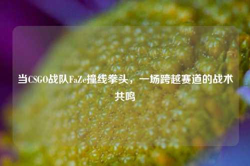 当CSGO战队FaZe撞线拳头,一场跨越赛道的战术共鸣