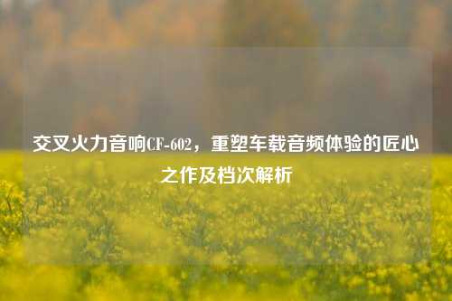 交叉火力音响CF-602,重塑车载音频体验的匠心之作及档次解析